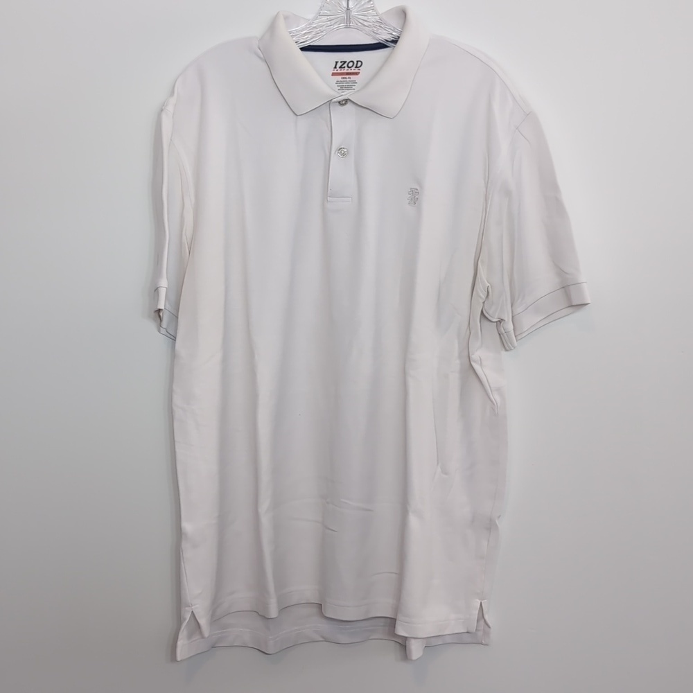 IZOD Performance White Polo Shirt